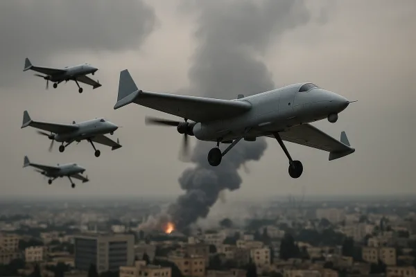 तेहरान में इज़राइल की हवाई हमले के बाद ब्लैक स्मोक के बादल