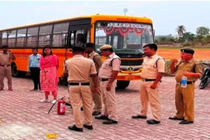 स्कूल बस निरीक्षण अभियान