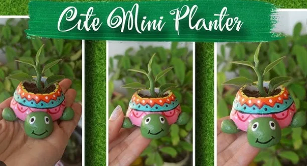 मिट्टी से DIY प्लांटर और ट्रिंकेट डिश टेबल पर सजे हुए