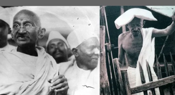 महात्मा गांधी के रोचक तथ्य, चरखा और किताबों के साथ चित्रण