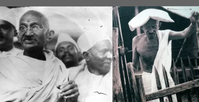 महात्मा गांधी के रोचक तथ्य, चरखा और किताबों के साथ चित्रण