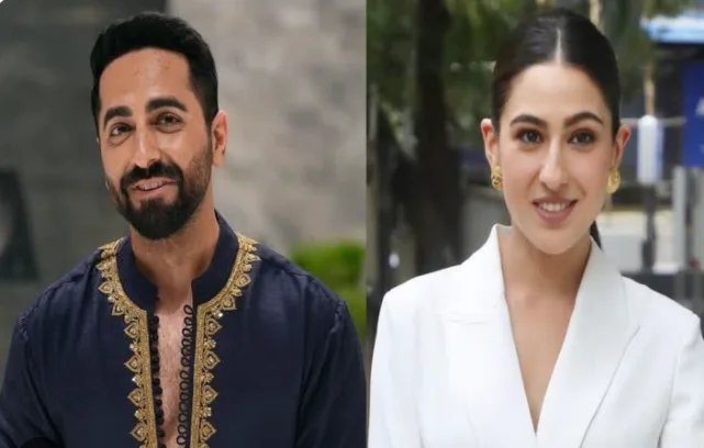 आयुष्मान खुराना उड़ता तीर: उलझन में खड़े जासूस और दो देशों के नक्शे का मूल इलस्ट्रेशन